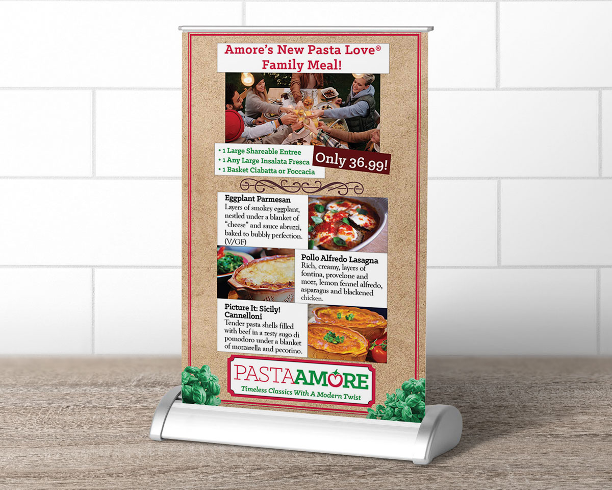 Pasta Amore Table Tent